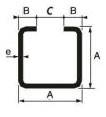 Tube carr ouvert ACIER