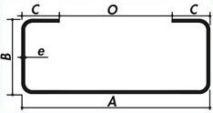 Tube rectangulaire ouvert ACIER